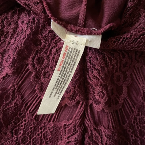 Free People Intimately Crochet Lace Shell Buttons Bodycon Slip Dress Size XS - Picture 16 of 16